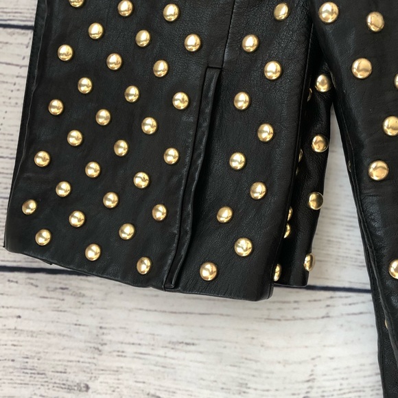 Vintage DVF leather studded jacket - Picture 4 of 8